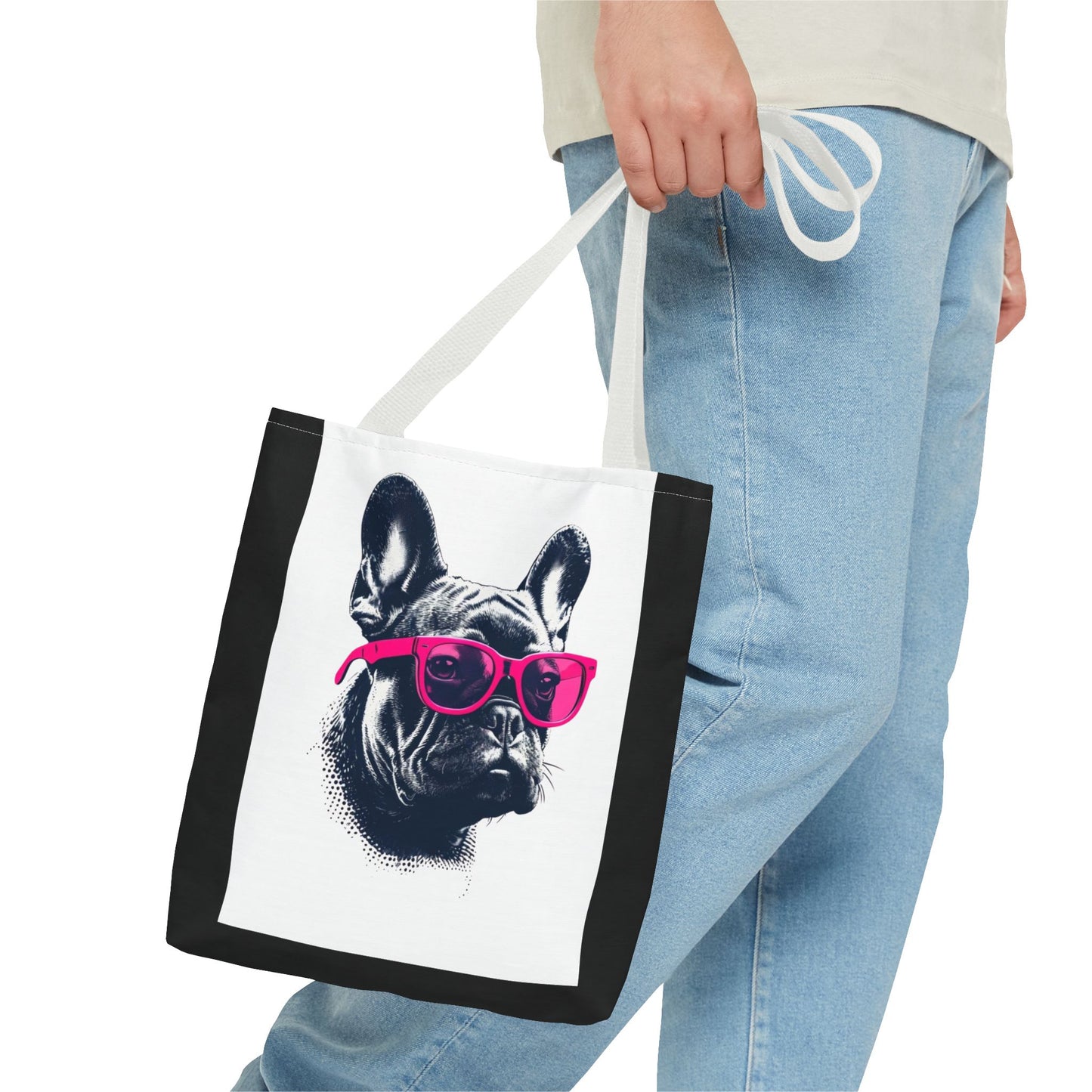 Stylish French Bulldog Tote Bag, Pet Lover Gift, Everyday Carry, Dog Mom Accessory, Unique Shopper Bag, Cute Animal Print