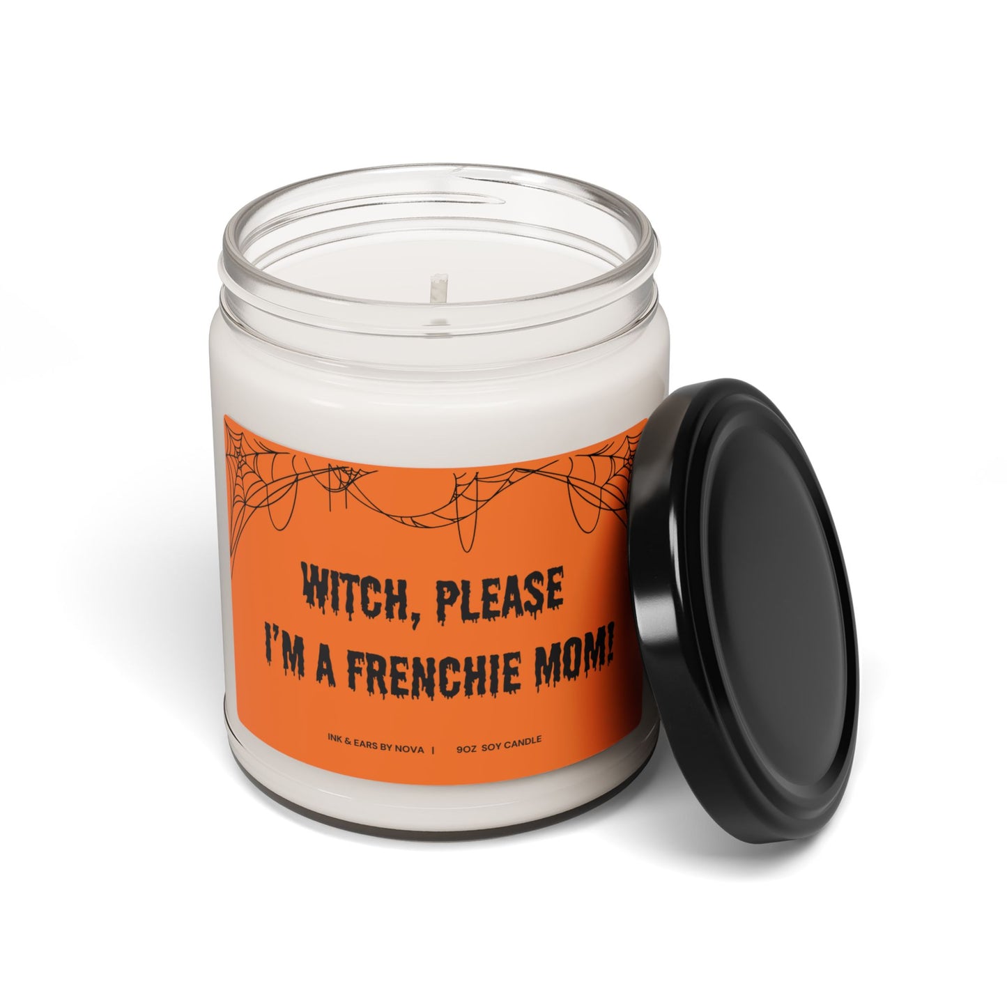Witchy Frenchie Mom Candle, Scented Soy Candle, Halloween Decor, Gift for Dog Lovers, French Bulldog Gifts, Home Fragrance