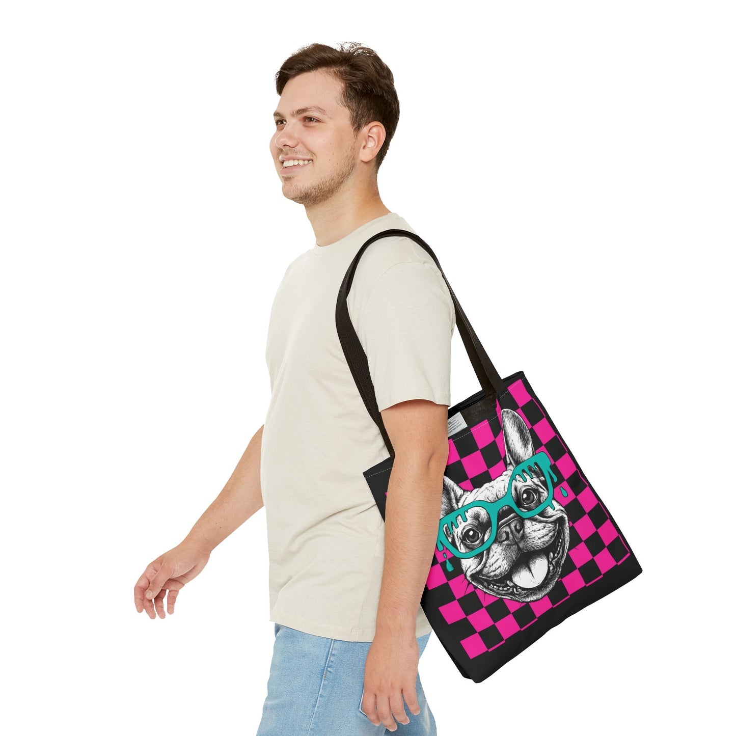 Cool French Bulldog Tote Bag, Stylish Dog Lover's Gift, Pet Accessory, Fashionable Beach Bag, Unique Carry All