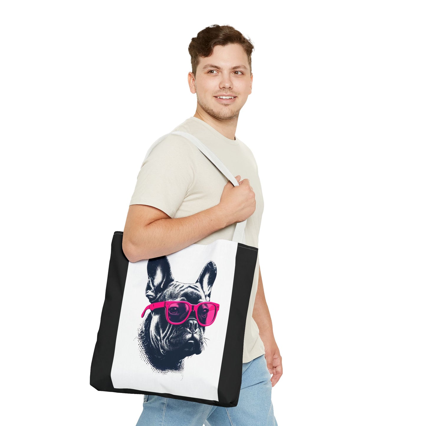 Stylish French Bulldog Tote Bag, Pet Lover Gift, Everyday Carry, Dog Mom Accessory, Unique Shopper Bag, Cute Animal Print