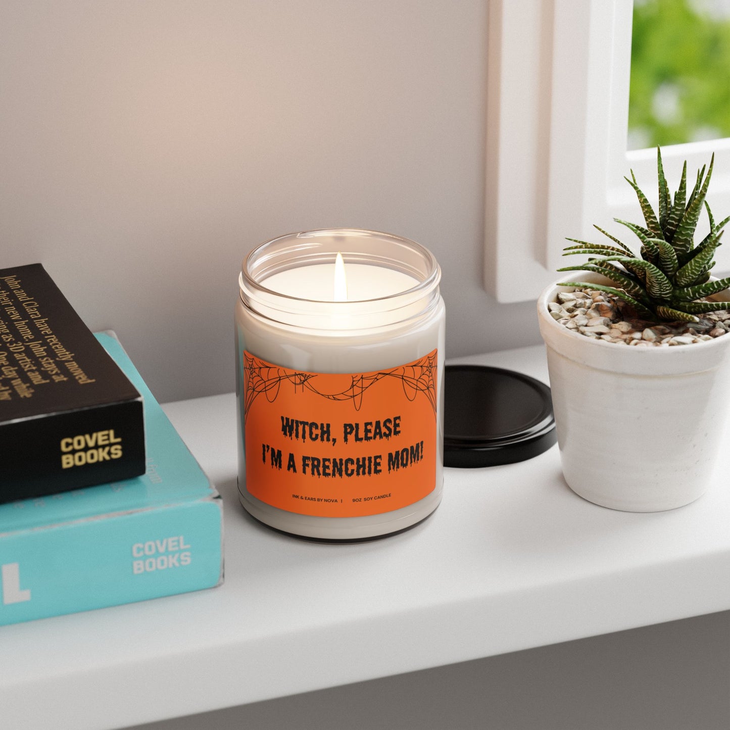 Witchy Frenchie Mom Candle, Scented Soy Candle, Halloween Decor, Gift for Dog Lovers, French Bulldog Gifts, Home Fragrance