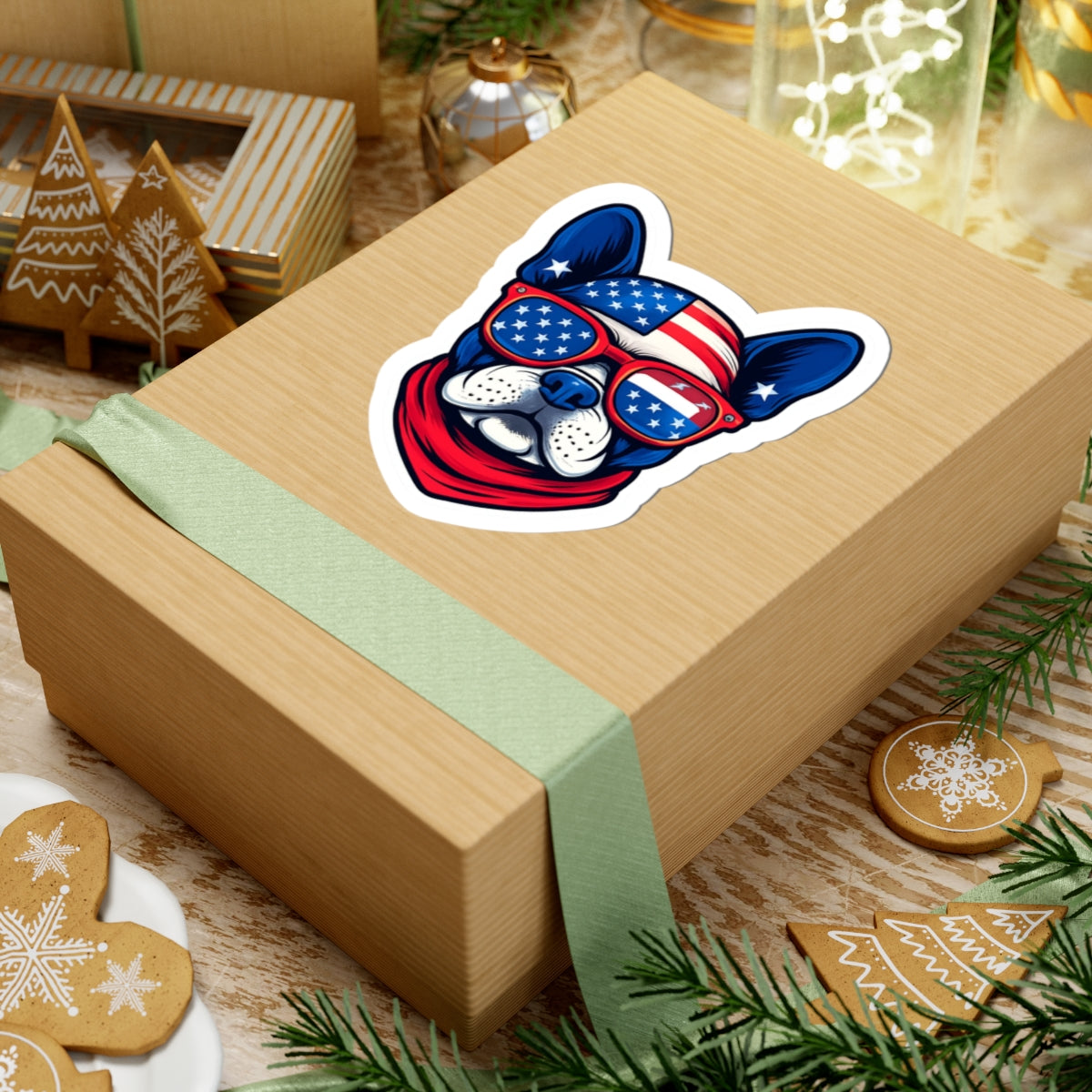 French Bulldog 4th of July Sticker