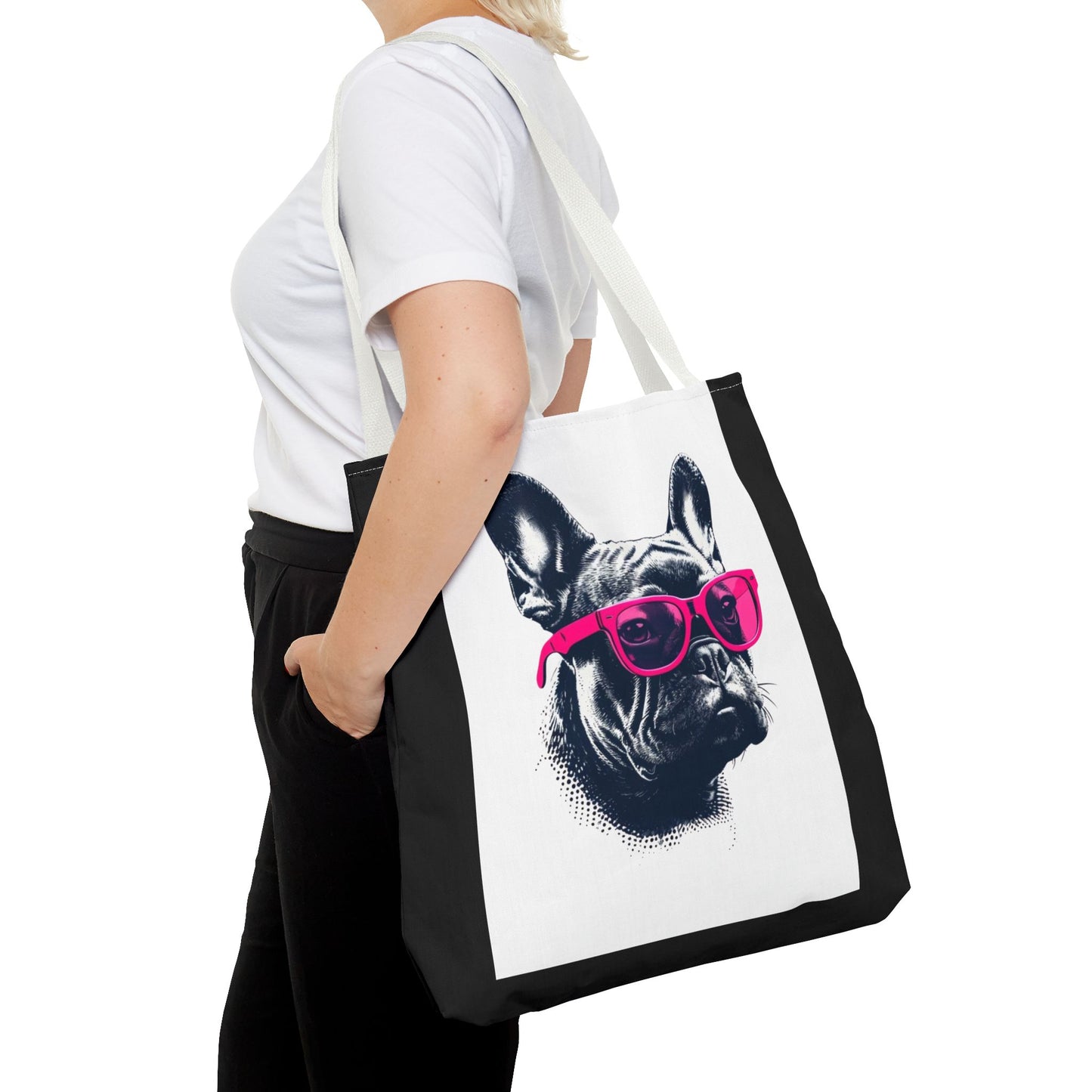 Stylish French Bulldog Tote Bag, Pet Lover Gift, Everyday Carry, Dog Mom Accessory, Unique Shopper Bag, Cute Animal Print