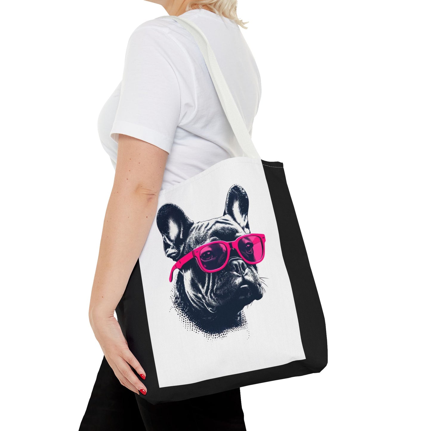 Stylish French Bulldog Tote Bag, Pet Lover Gift, Everyday Carry, Dog Mom Accessory, Unique Shopper Bag, Cute Animal Print