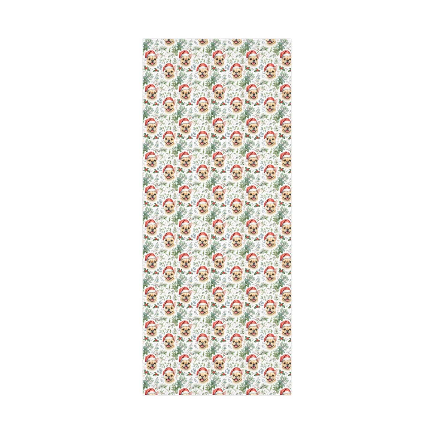 Cute Tan French Bulldog Christmas Gift Wrap