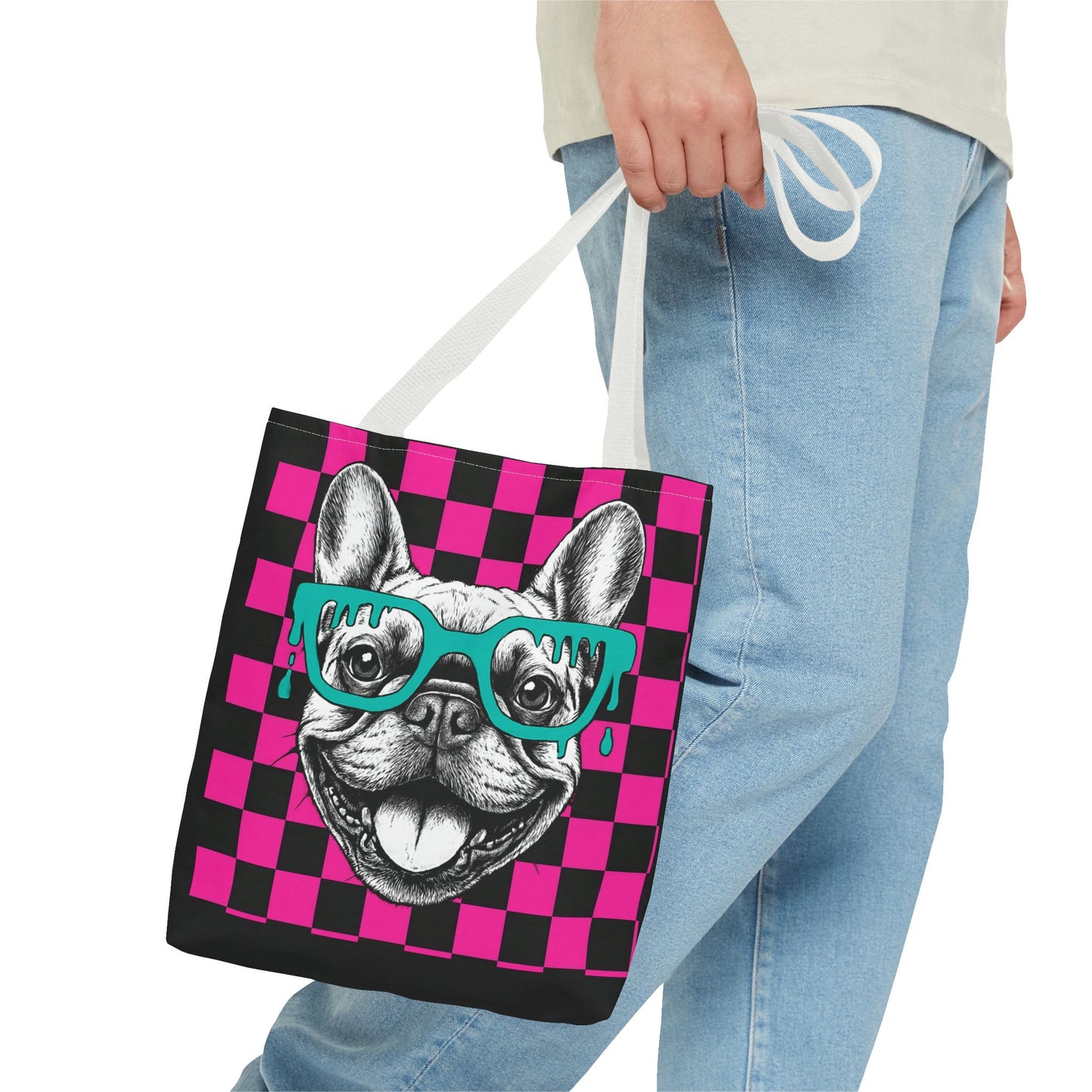 Cool French Bulldog Tote Bag, Stylish Dog Lover's Gift, Pet Accessory, Fashionable Beach Bag, Unique Carry All