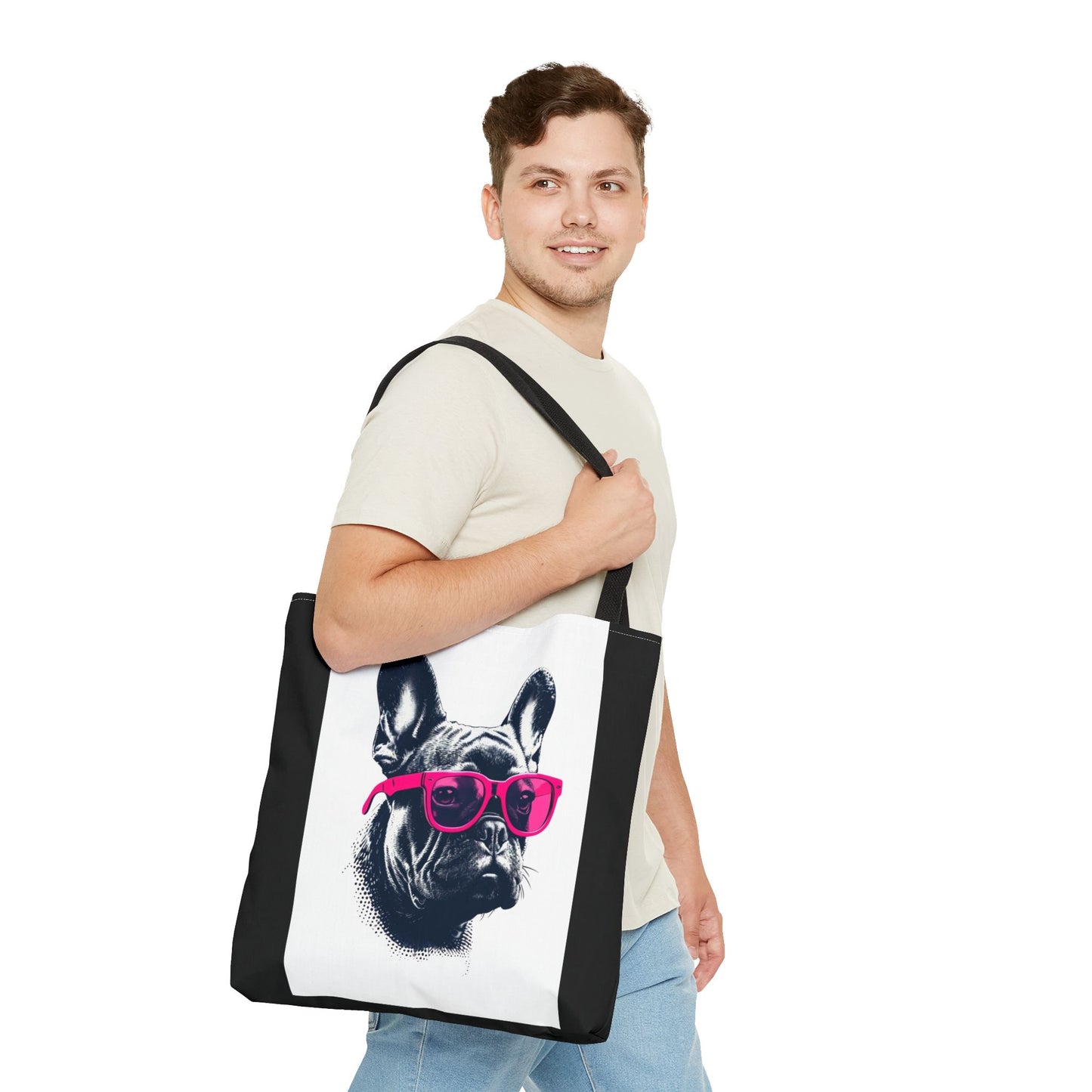 Stylish French Bulldog Tote Bag, Pet Lover Gift, Everyday Carry, Dog Mom Accessory, Unique Shopper Bag, Cute Animal Print