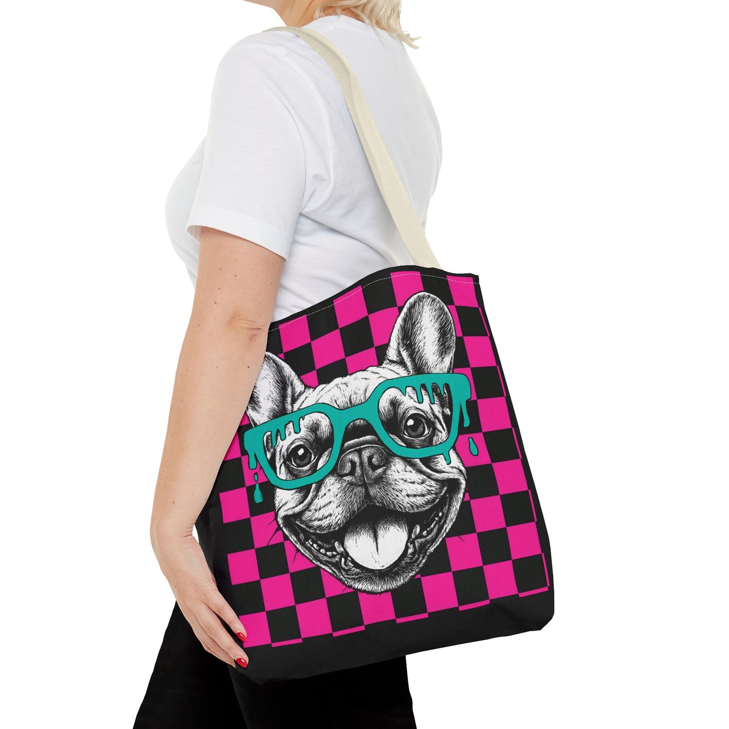 Cool French Bulldog Tote Bag, Stylish Dog Lover's Gift, Pet Accessory, Fashionable Beach Bag, Unique Carry All