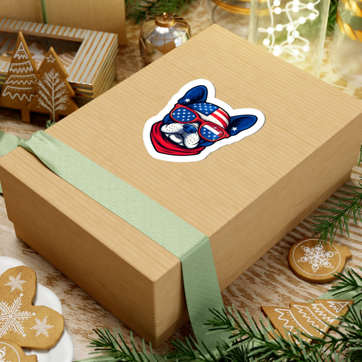 French Bulldog 4th of July Sticker