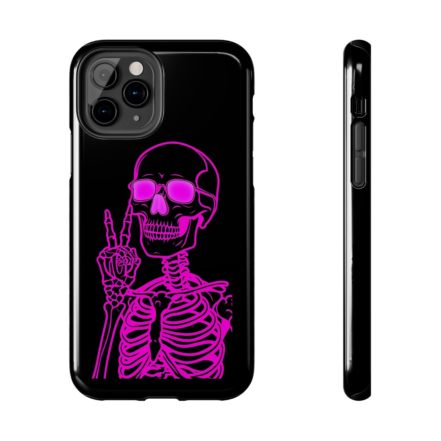 Edgy Skeleton Tough Phone Cases, Halloween Gift, Unique Phone Cover, Skull Design, Trendy Accessory for Young Adults