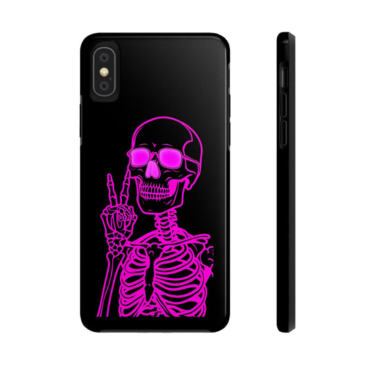 Edgy Skeleton Tough Phone Cases, Halloween Gift, Unique Phone Cover, Skull Design, Trendy Accessory for Young Adults