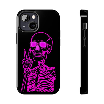 Edgy Skeleton Tough Phone Cases, Halloween Gift, Unique Phone Cover, Skull Design, Trendy Accessory for Young Adults