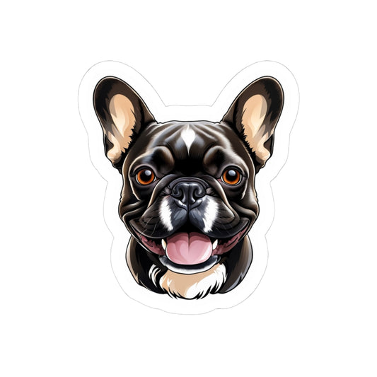 Brown Frenchie Face  Sticker