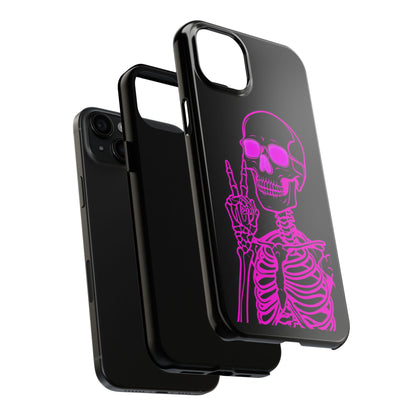 Edgy Skeleton Tough Phone Cases, Halloween Gift, Unique Phone Cover, Skull Design, Trendy Accessory for Young Adults
