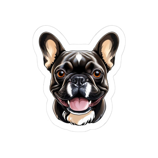 Brown Frenchie Face  Sticker