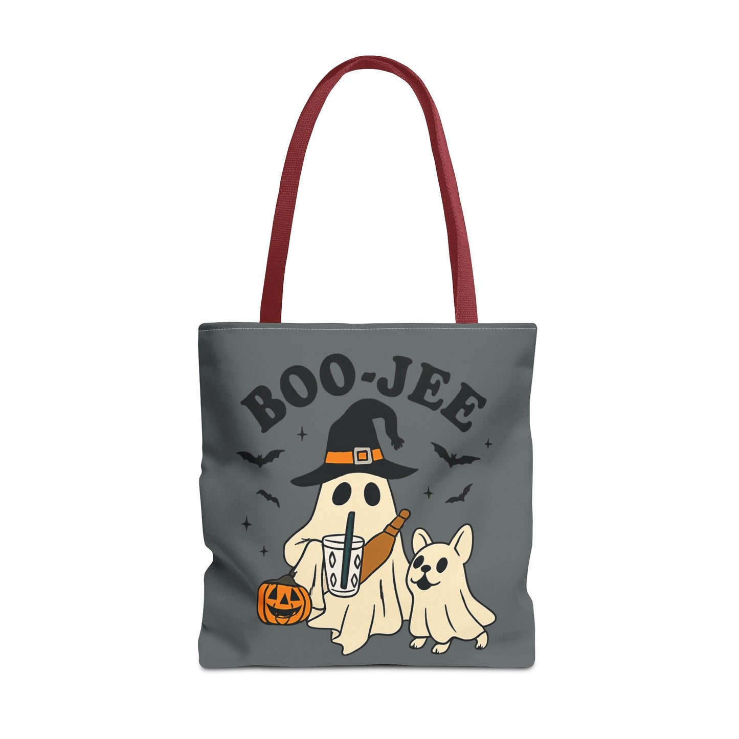 Boo-Jee Ghost Tote Bag, Halloween Shopping Bag, Cute Spooky Purse, Trick or Treat Tote, Fall Festival Accessory