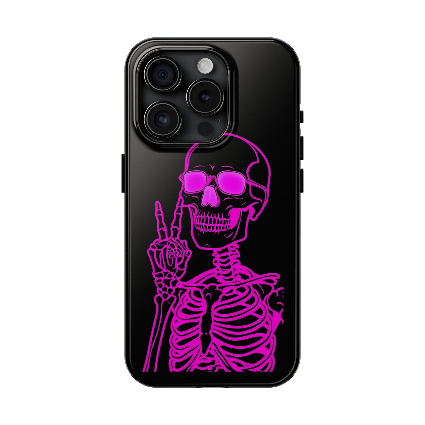 Edgy Skeleton Tough Phone Cases, Halloween Gift, Unique Phone Cover, Skull Design, Trendy Accessory for Young Adults