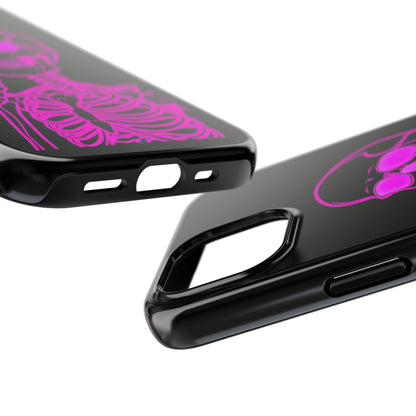 Edgy Skeleton Tough Phone Cases, Halloween Gift, Unique Phone Cover, Skull Design, Trendy Accessory for Young Adults