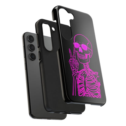 Edgy Skeleton Tough Phone Cases, Halloween Gift, Unique Phone Cover, Skull Design, Trendy Accessory for Young Adults