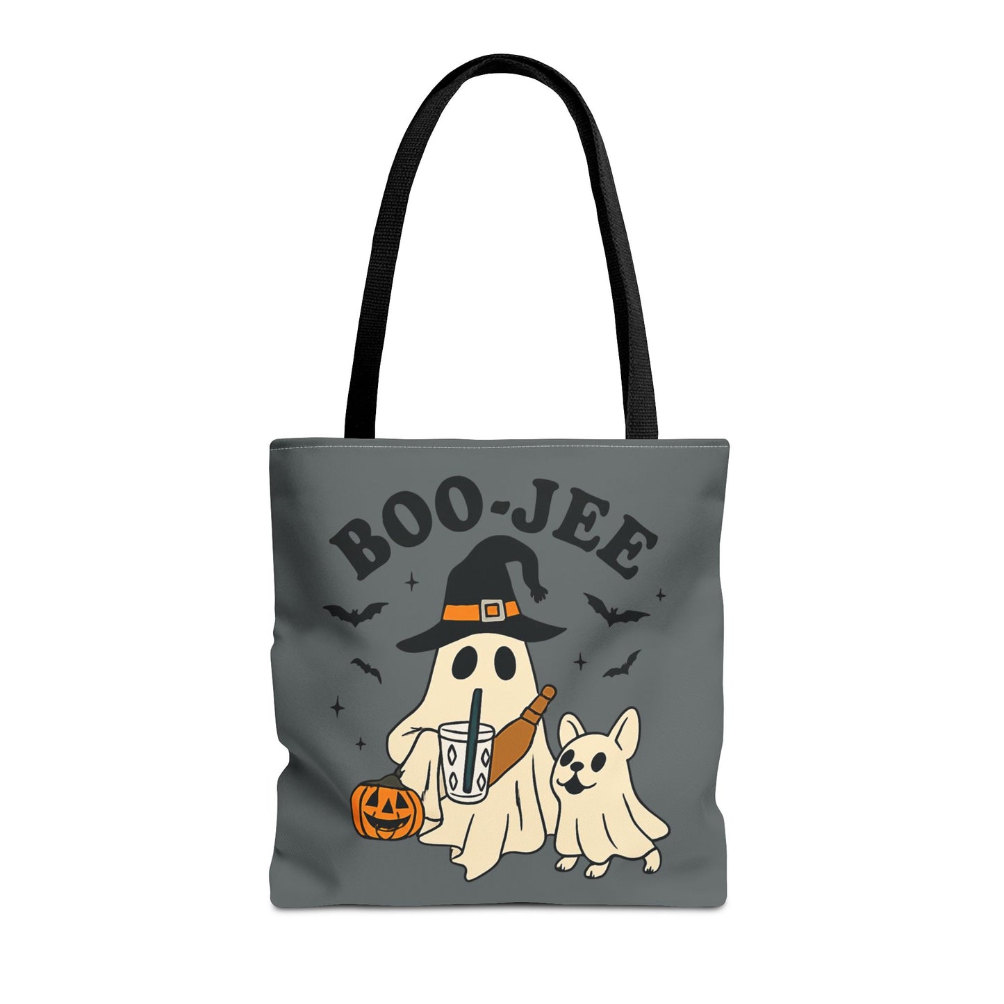 Boo-Jee Ghost Tote Bag, Halloween Shopping Bag, Cute Spooky Purse, Trick or Treat Tote, Fall Festival Accessory