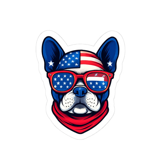 French Bulldog 4th of July Sticker