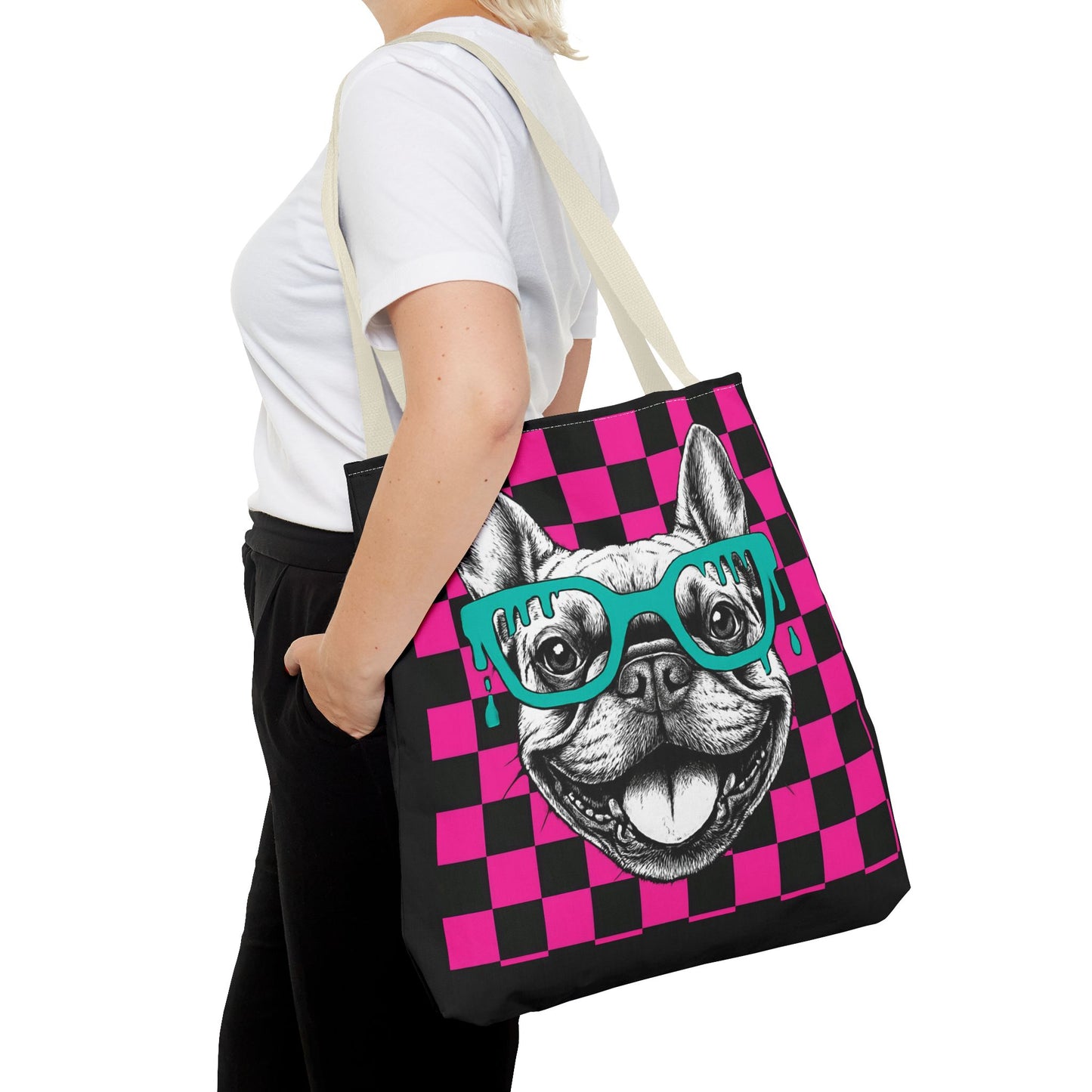 Cool French Bulldog Tote Bag, Stylish Dog Lover's Gift, Pet Accessory, Fashionable Beach Bag, Unique Carry All