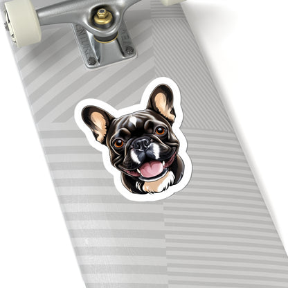 Brown Frenchie Face  Sticker