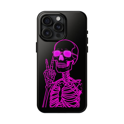 Edgy Skeleton Tough Phone Cases, Halloween Gift, Unique Phone Cover, Skull Design, Trendy Accessory for Young Adults