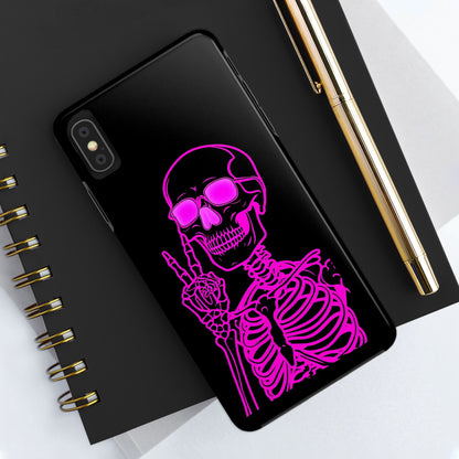 Edgy Skeleton Tough Phone Cases, Halloween Gift, Unique Phone Cover, Skull Design, Trendy Accessory for Young Adults