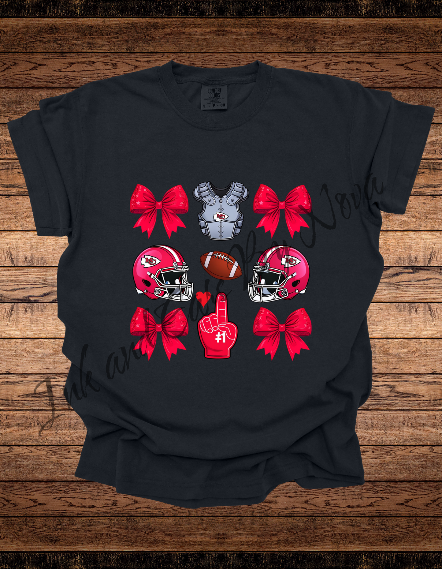 Helmet & Bows Chiefs Tee