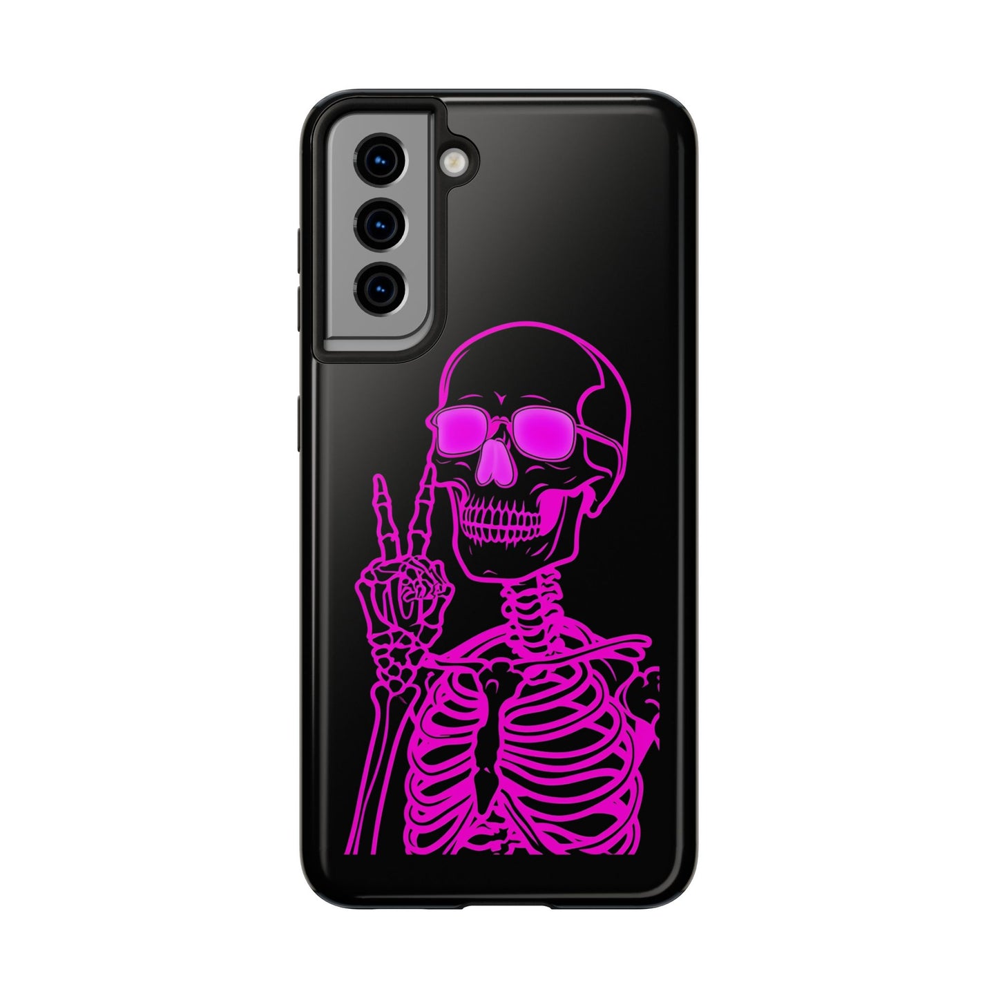 Edgy Skeleton Tough Phone Cases, Halloween Gift, Unique Phone Cover, Skull Design, Trendy Accessory for Young Adults