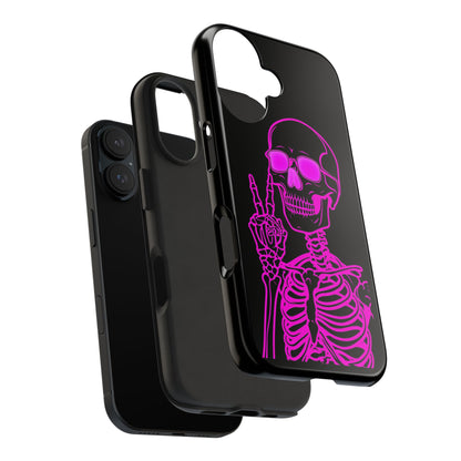 Edgy Skeleton Tough Phone Cases, Halloween Gift, Unique Phone Cover, Skull Design, Trendy Accessory for Young Adults