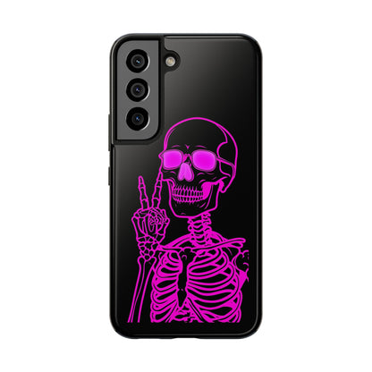 Edgy Skeleton Tough Phone Cases, Halloween Gift, Unique Phone Cover, Skull Design, Trendy Accessory for Young Adults