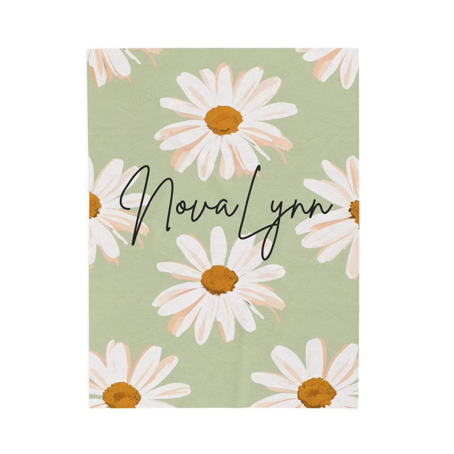 Cozy Floral Plush Blanket, Personalized Throw Blanket for Home, Gift for Her, Wedding Gift, Nursery Decor, Soft and Warm Blanket