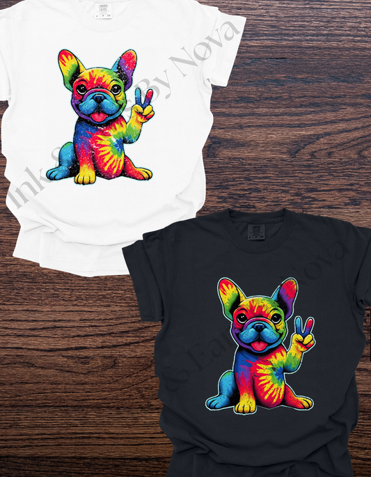 Tye Die Frenchie Tee