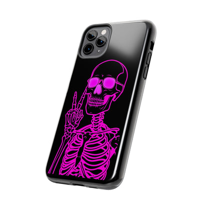 Edgy Skeleton Tough Phone Cases, Halloween Gift, Unique Phone Cover, Skull Design, Trendy Accessory for Young Adults