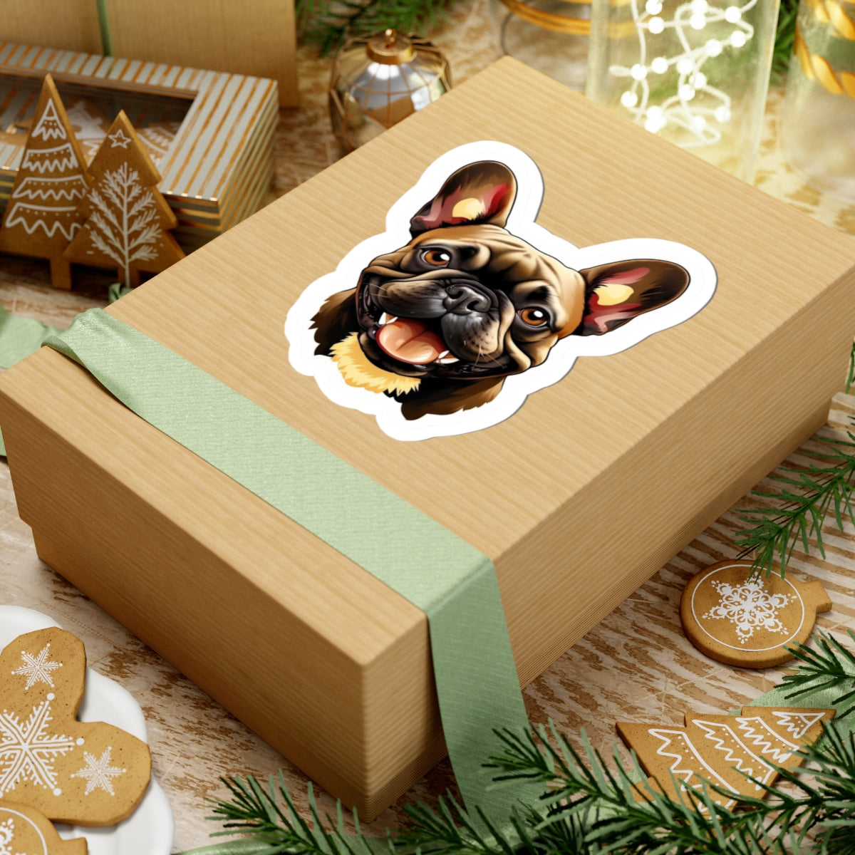 Tan French Bulldog Sticker