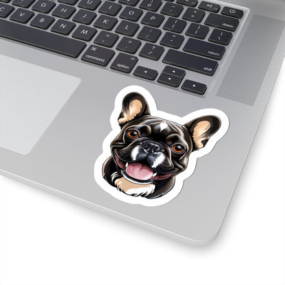 Brown Frenchie Face  Sticker