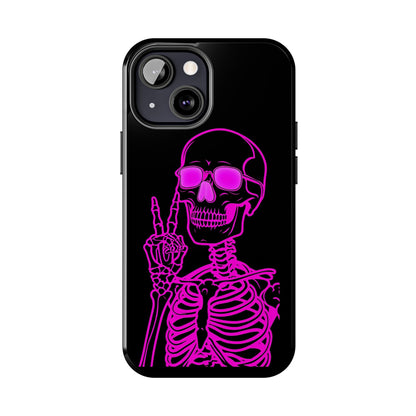 Edgy Skeleton Tough Phone Cases, Halloween Gift, Unique Phone Cover, Skull Design, Trendy Accessory for Young Adults