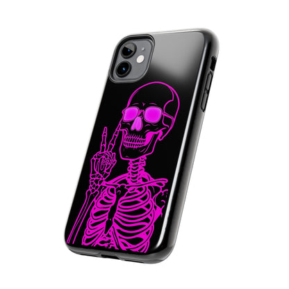 Edgy Skeleton Tough Phone Cases, Halloween Gift, Unique Phone Cover, Skull Design, Trendy Accessory for Young Adults