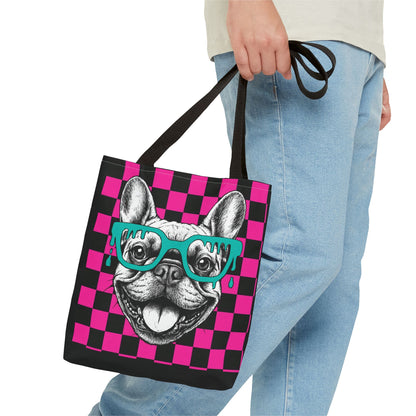 Cool French Bulldog Tote Bag, Stylish Dog Lover's Gift, Pet Accessory, Fashionable Beach Bag, Unique Carry All