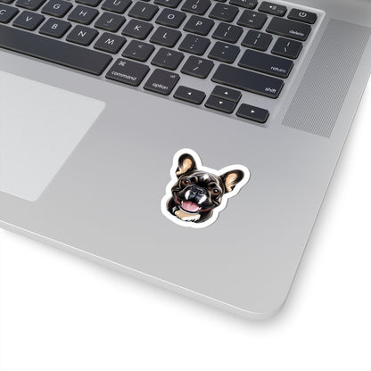 Brown Frenchie Face  Sticker