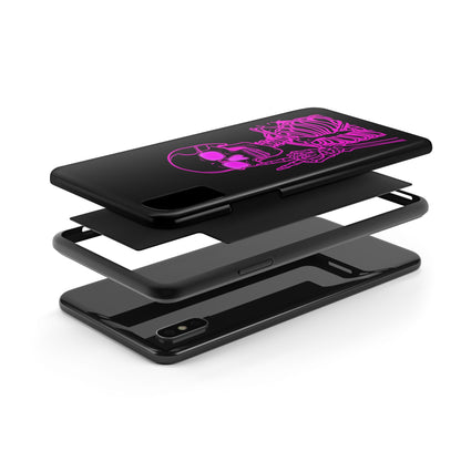 Edgy Skeleton Tough Phone Cases, Halloween Gift, Unique Phone Cover, Skull Design, Trendy Accessory for Young Adults