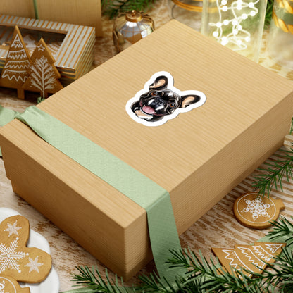 Brown Frenchie Face  Sticker