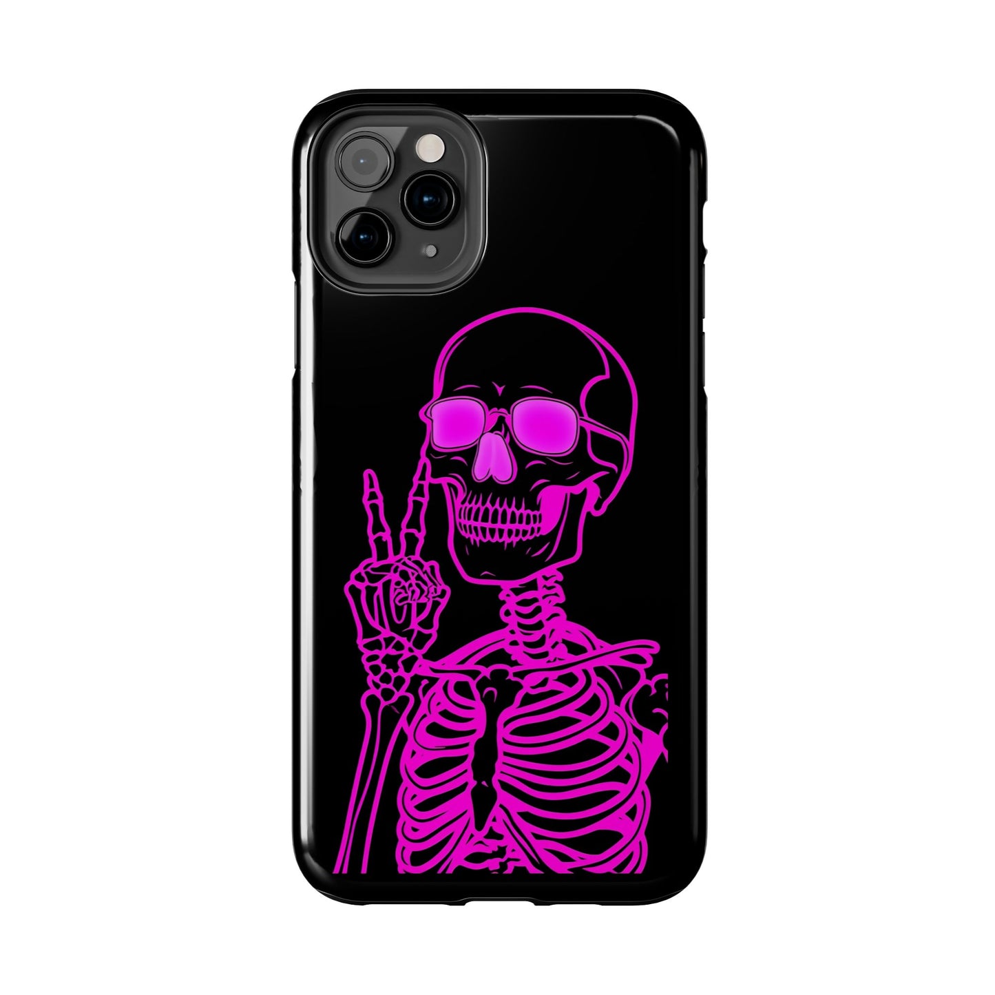 Edgy Skeleton Tough Phone Cases, Halloween Gift, Unique Phone Cover, Skull Design, Trendy Accessory for Young Adults