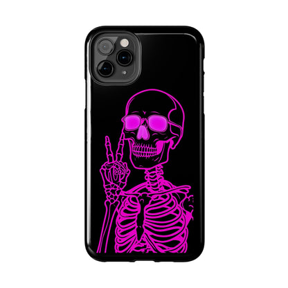 Edgy Skeleton Tough Phone Cases, Halloween Gift, Unique Phone Cover, Skull Design, Trendy Accessory for Young Adults