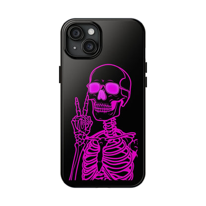 Edgy Skeleton Tough Phone Cases, Halloween Gift, Unique Phone Cover, Skull Design, Trendy Accessory for Young Adults