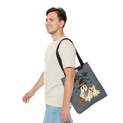 Boo-Jee Ghost Tote Bag, Halloween Shopping Bag, Cute Spooky Purse, Trick or Treat Tote, Fall Festival Accessory