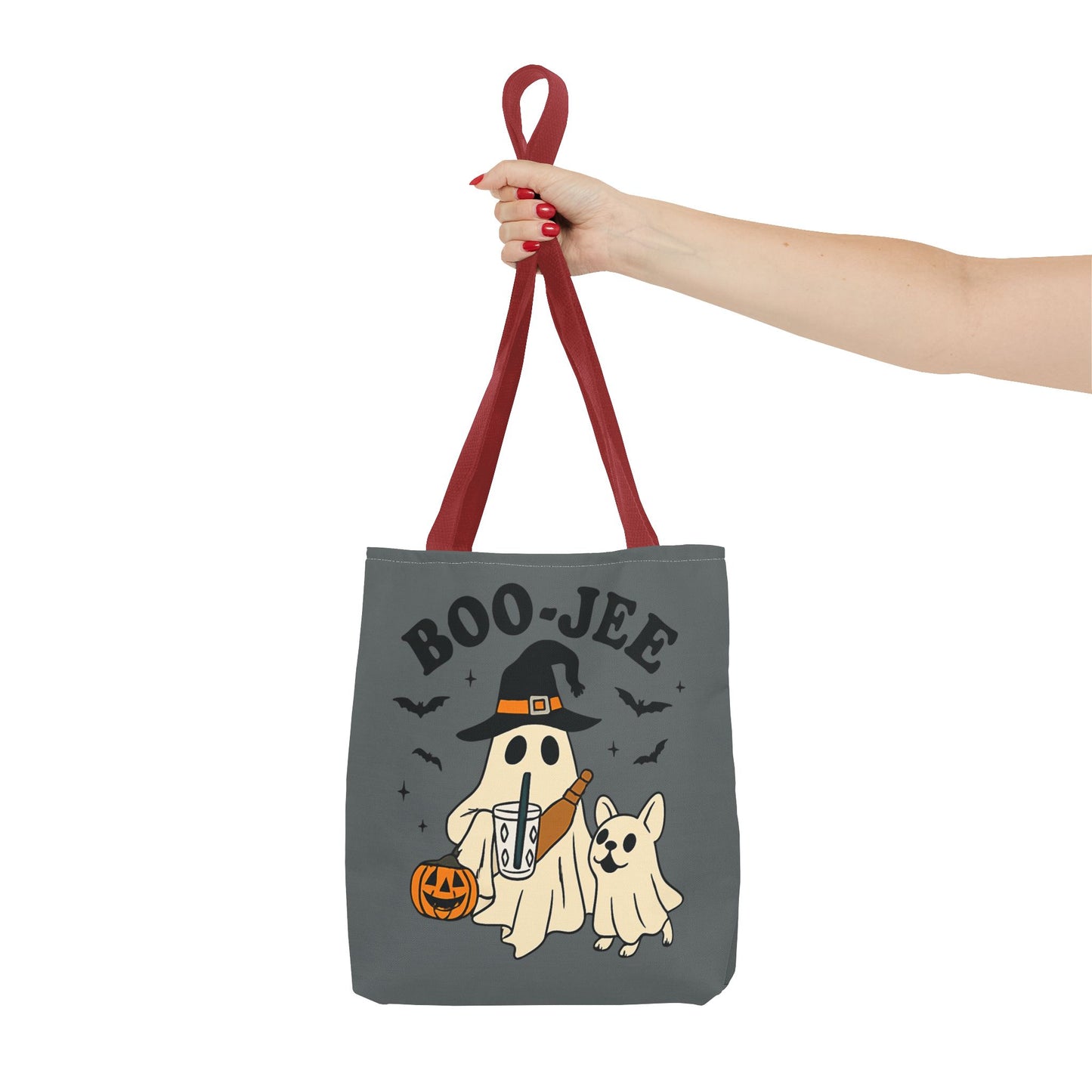Boo-Jee Ghost Tote Bag, Halloween Shopping Bag, Cute Spooky Purse, Trick or Treat Tote, Fall Festival Accessory