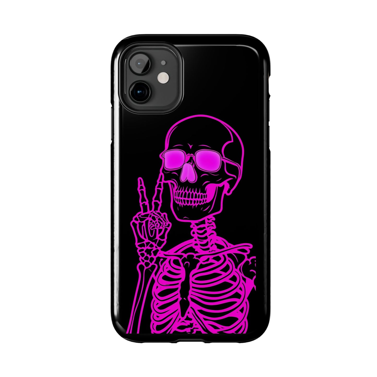 Edgy Skeleton Tough Phone Cases, Halloween Gift, Unique Phone Cover, Skull Design, Trendy Accessory for Young Adults